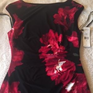 NWT Ralph Lauren, Red, Floral, Dress